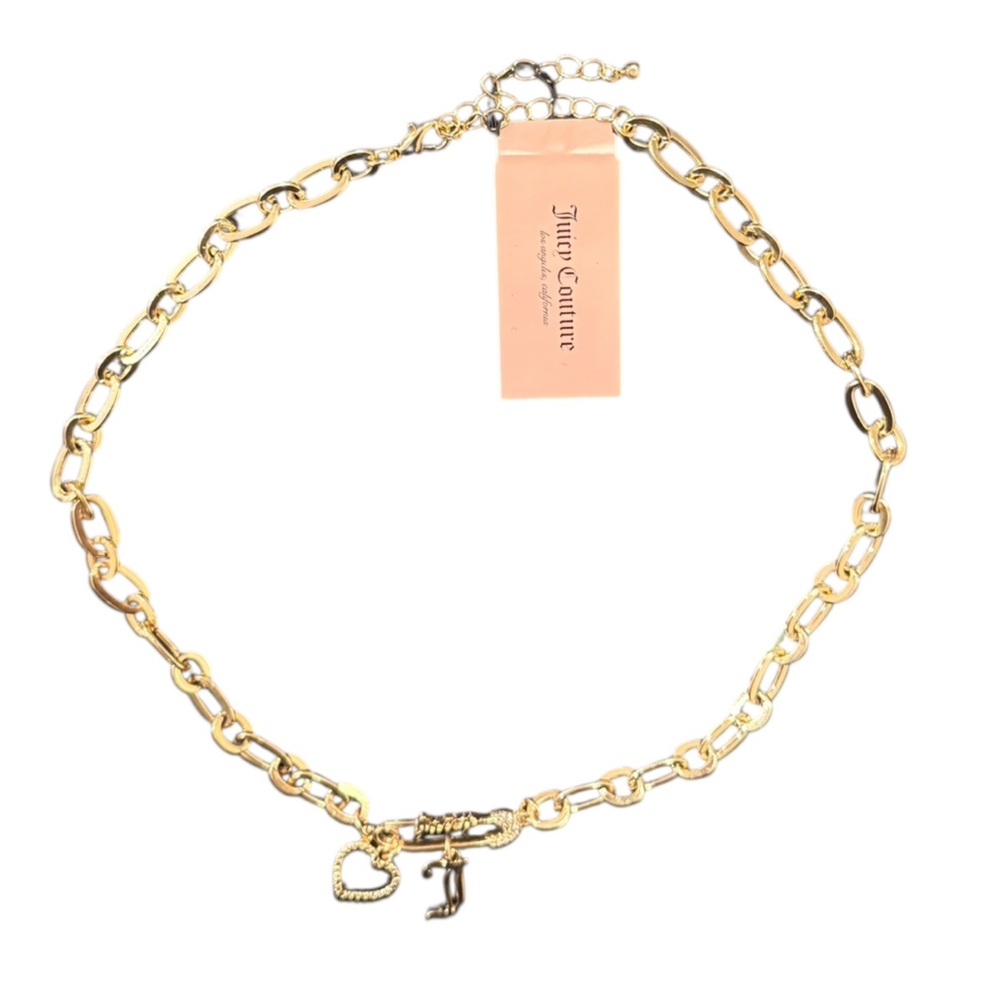 Juicy Couture Gold Tone Paperclip Necklace NWT
